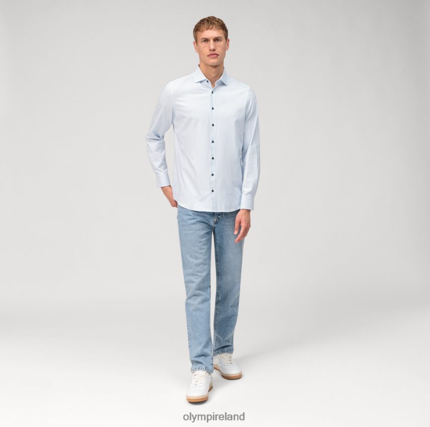Clothing OLYMP Level Five 24/Seven Body Fit, Business Shirt, Kent, Bleu 24L846552