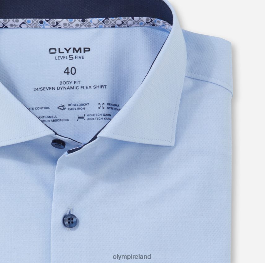 Clothing OLYMP Level Five 24/Seven Body Fit, Business Shirt, Kent, Bleu 24L846614