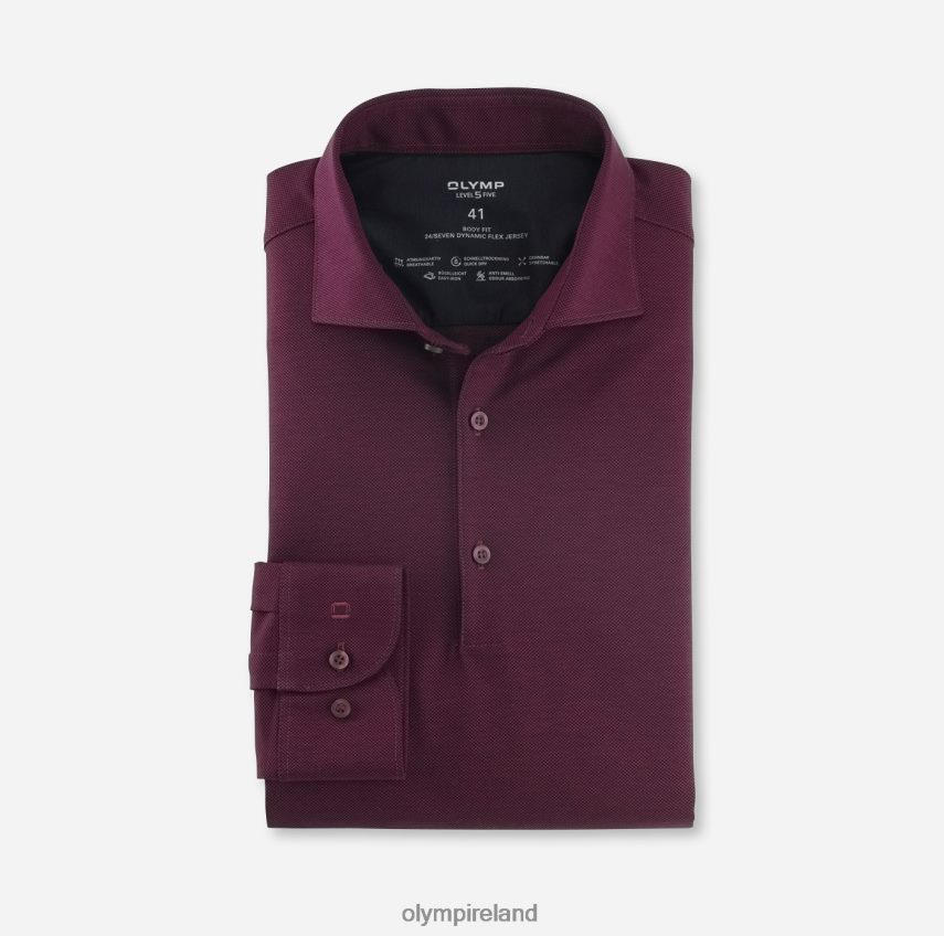 Clothing OLYMP Level Five 24/Seven Body Fit, Business Shirt, Kent, Garnet 24L846803