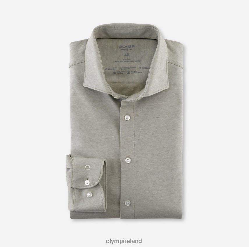 Clothing OLYMP Level Five 24/Seven Body Fit, Business Shirt, Kent, Khaki 24L846808