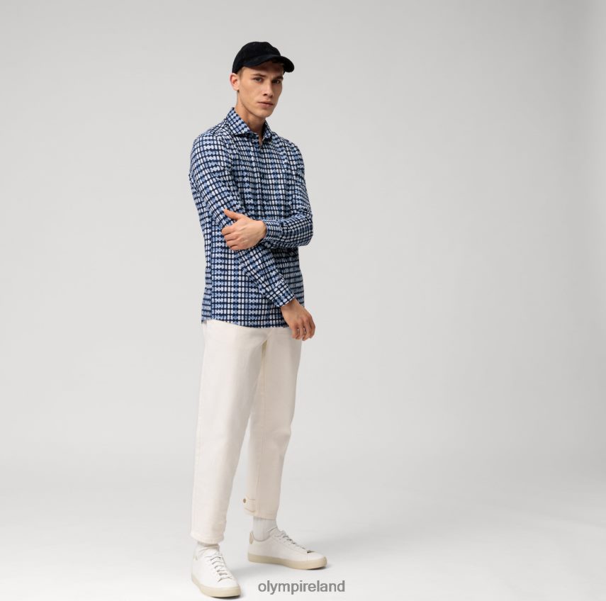 Clothing OLYMP Level Five 24/Seven Body Fit, Business Shirt, Kent, Marine 24L846454