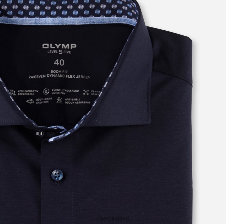 Clothing OLYMP Level Five 24/Seven Body Fit, Business Shirt, Kent, Marine 24L846519