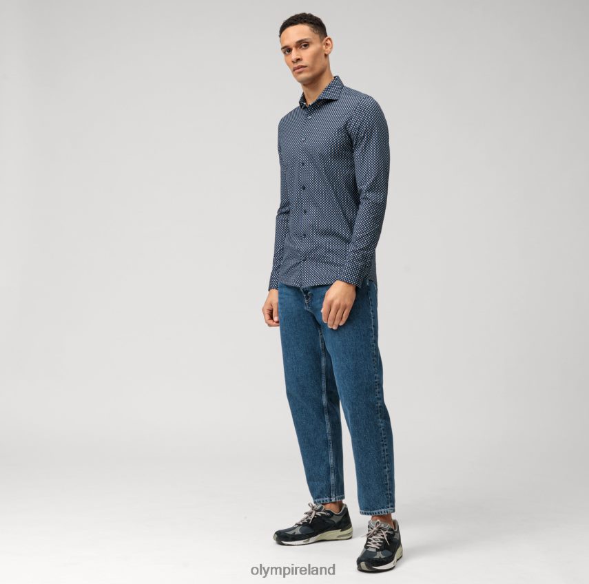 Clothing OLYMP Level Five 24/Seven Body Fit, Business Shirt, Kent, Marine 24L846527