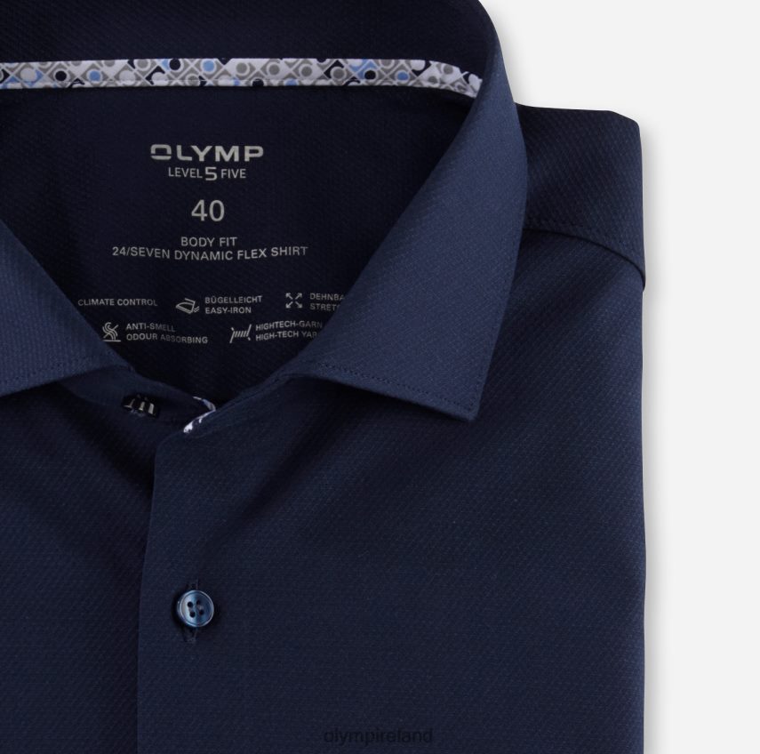 Clothing OLYMP Level Five 24/Seven Body Fit, Business Shirt, Kent, Marine 24L846617