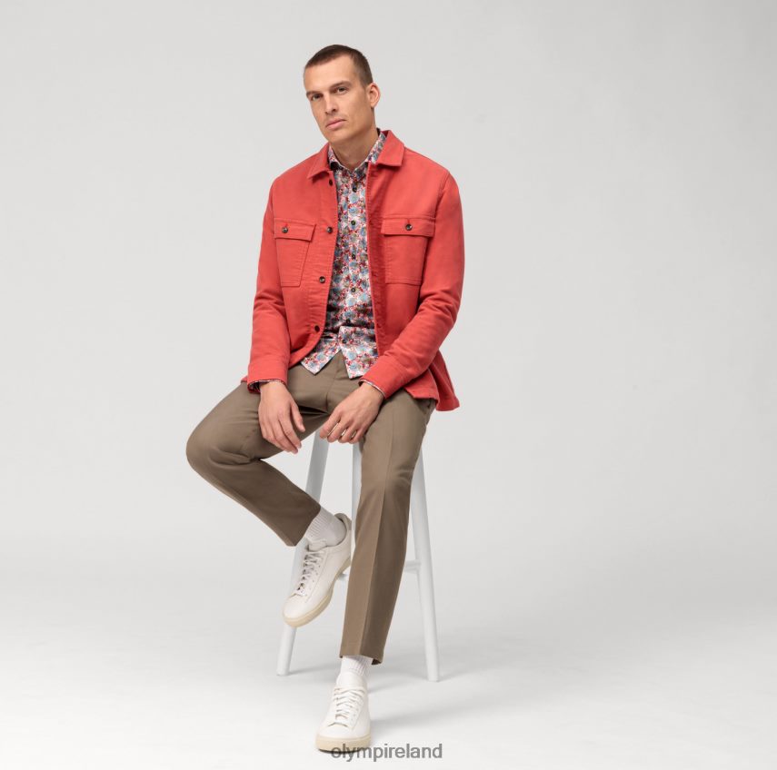 Clothing OLYMP Level Five 24/Seven Body Fit, Business Shirt, Kent, Red 24L846521