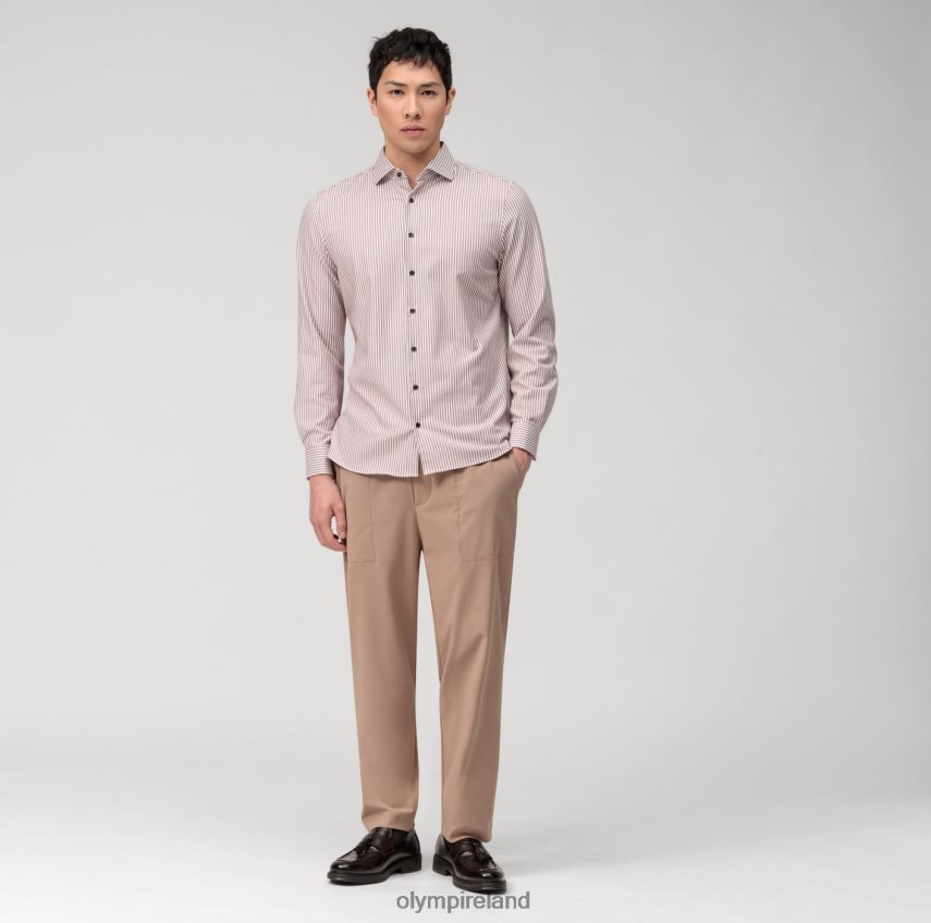 Clothing OLYMP Level Five 24/Seven Body Fit, Business Shirt, Kent, Reddish Brown 24L846565
