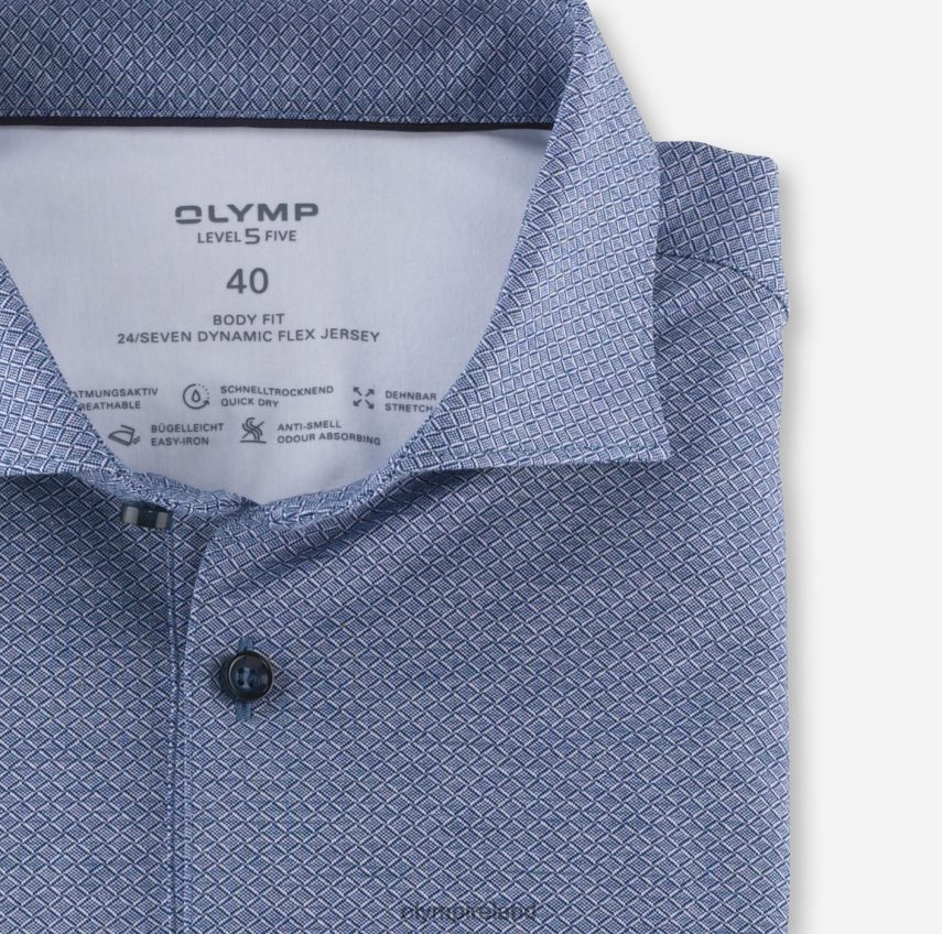 Clothing OLYMP Level Five 24/Seven Body Fit, Business Shirt, Kent, Royal 24L846699