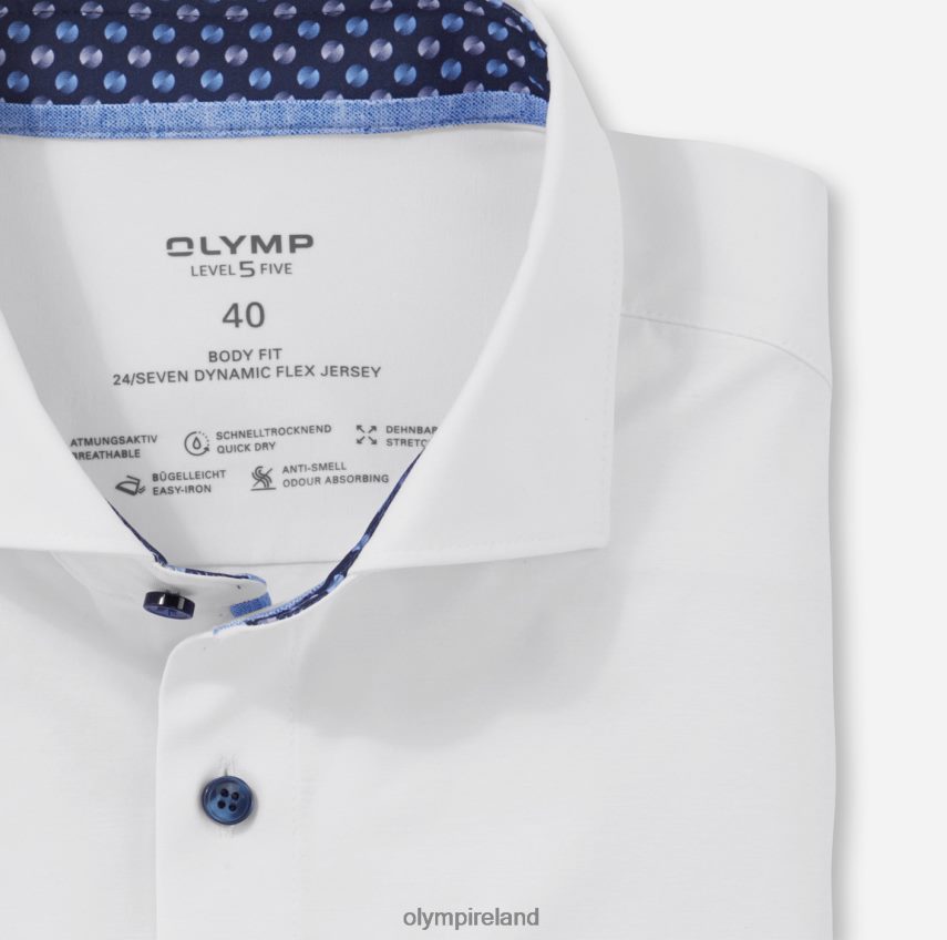 Clothing OLYMP Level Five 24/Seven Body Fit, Business Shirt, Kent, White 24L846693