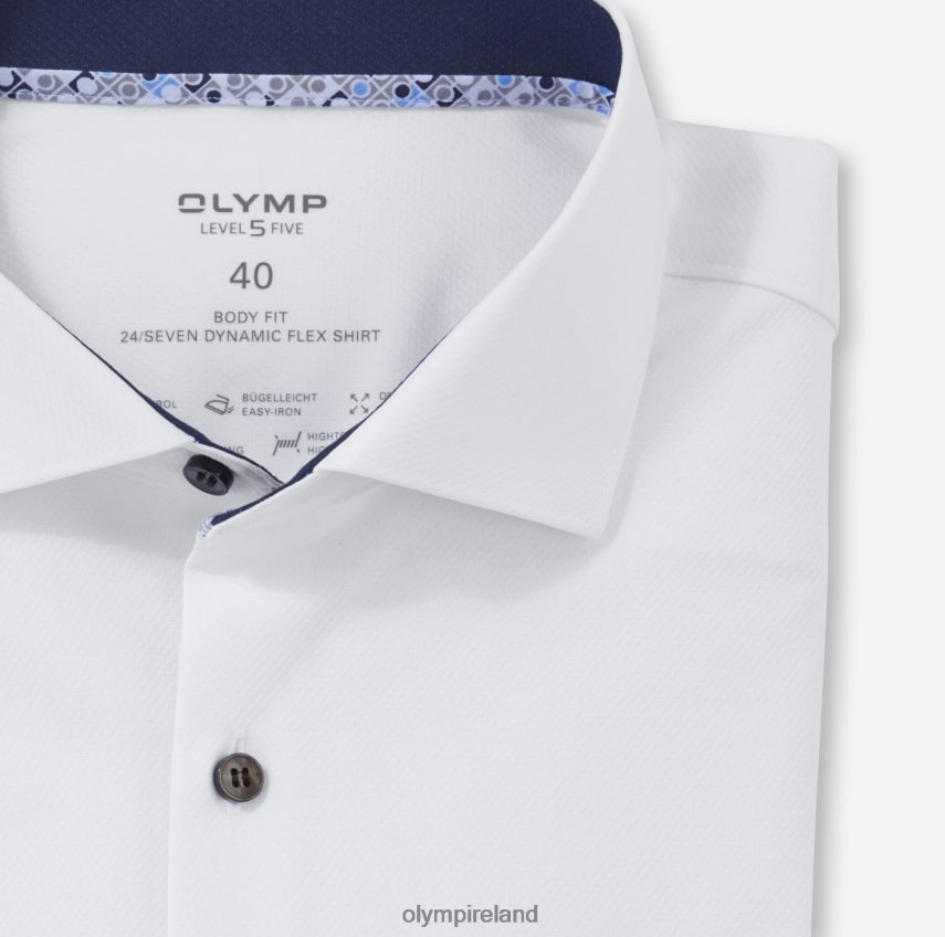 Clothing OLYMP Level Five 24/Seven Body Fit, Business Shirt, Kent, White 24L846723