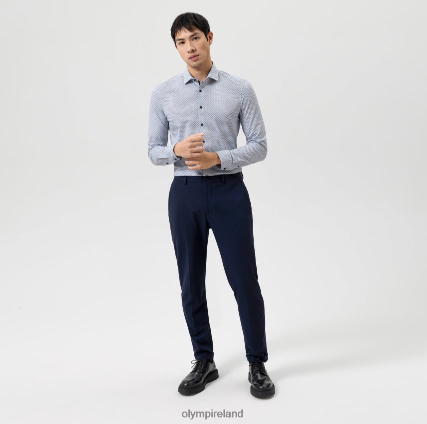 Clothing OLYMP Level Five 24/Seven Body Fit, Business Shirt, Long Sleeve Extra Long, Modern Kent, Marine 24L846883