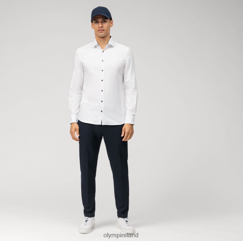 Clothing OLYMP Level Five 24/Seven Body Fit, Business Shirt, Long Sleeve Extra Long, Modern Kent, White 24L846866