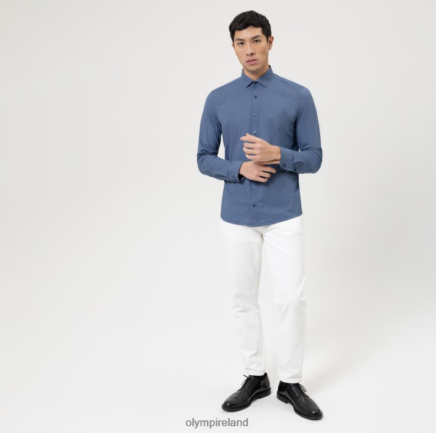 Clothing OLYMP Level Five 24/Seven Body Fit, Business Shirt, Modern Kent, Bleu 24L846367