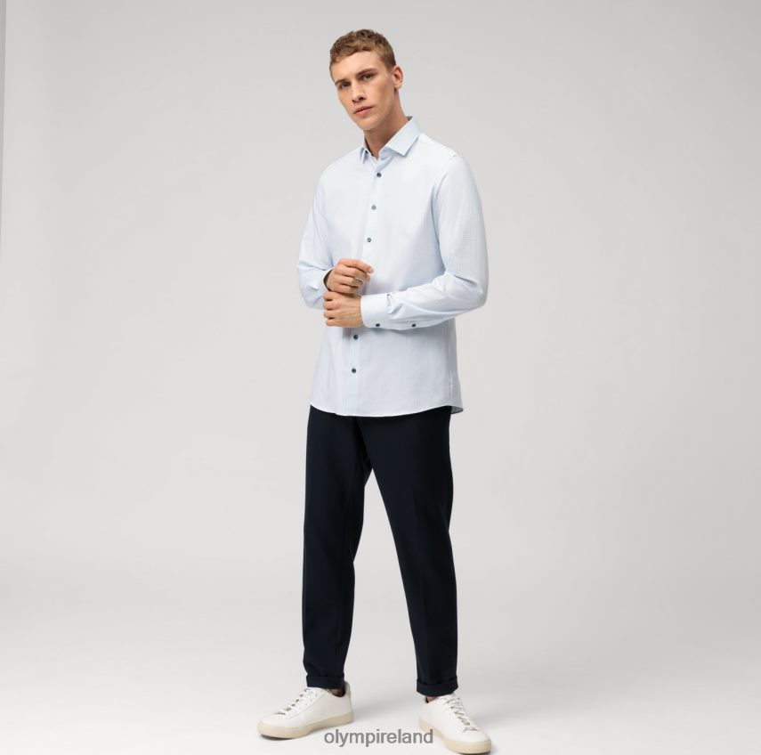 Clothing OLYMP Level Five 24/Seven Body Fit, Business Shirt, Modern Kent, Bleu 24L846398