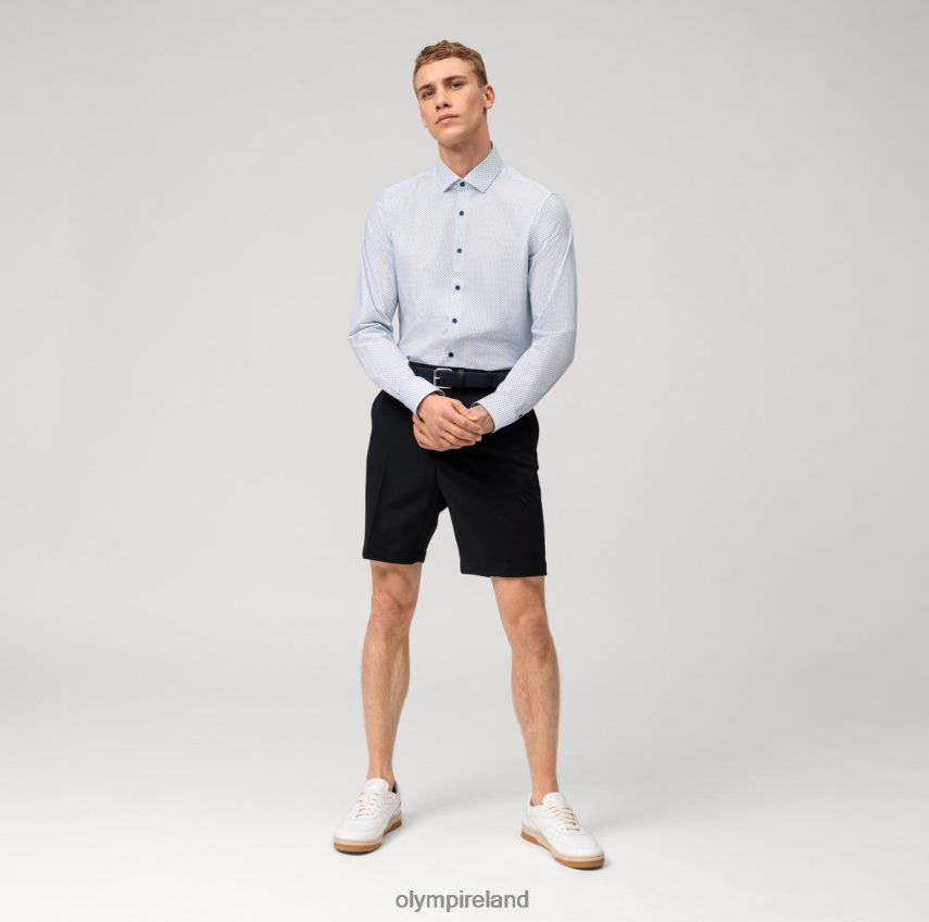 Clothing OLYMP Level Five 24/Seven Body Fit, Business Shirt, Modern Kent, Bleu 24L846439