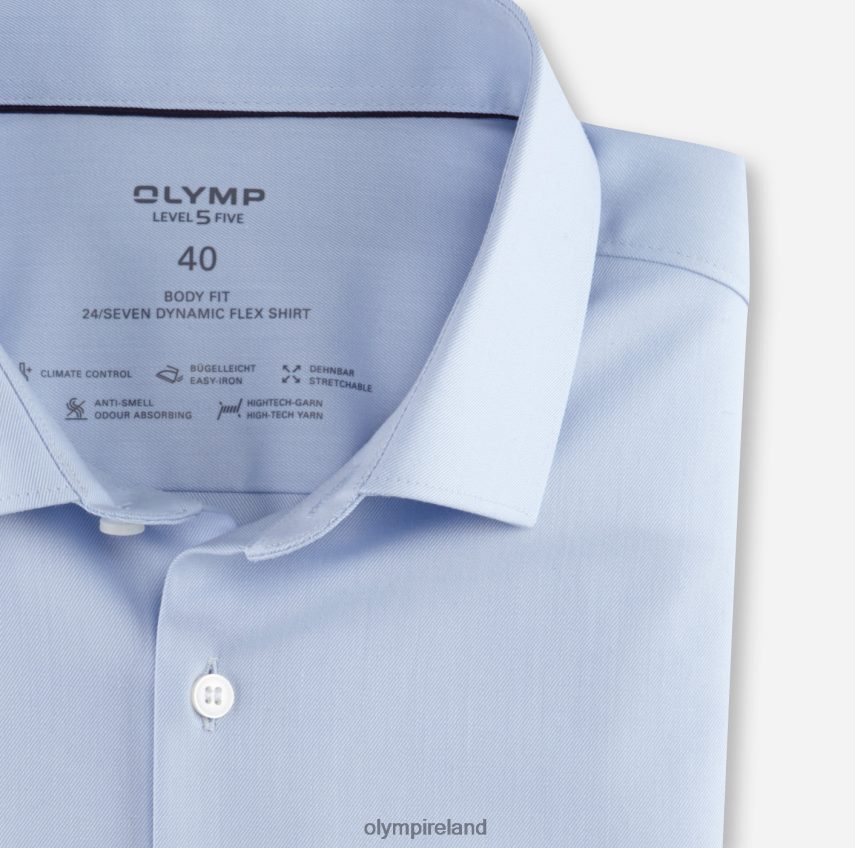 Clothing OLYMP Level Five 24/Seven Body Fit, Business Shirt, Modern Kent, Bleu 24L846504