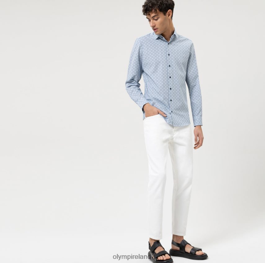 Clothing OLYMP Level Five 24/Seven Body Fit, Business Shirt, Modern Kent, Bleu 24L846633
