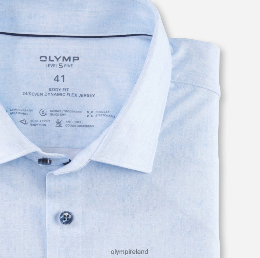 Clothing OLYMP Level Five 24/Seven Body Fit, Business Shirt, Modern Kent, Bleu 24L846683