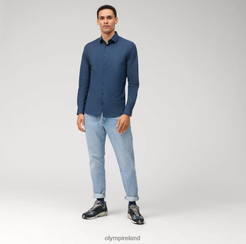 Clothing OLYMP Level Five 24/Seven Body Fit, Business Shirt, Modern Kent, Bleu 24L846734