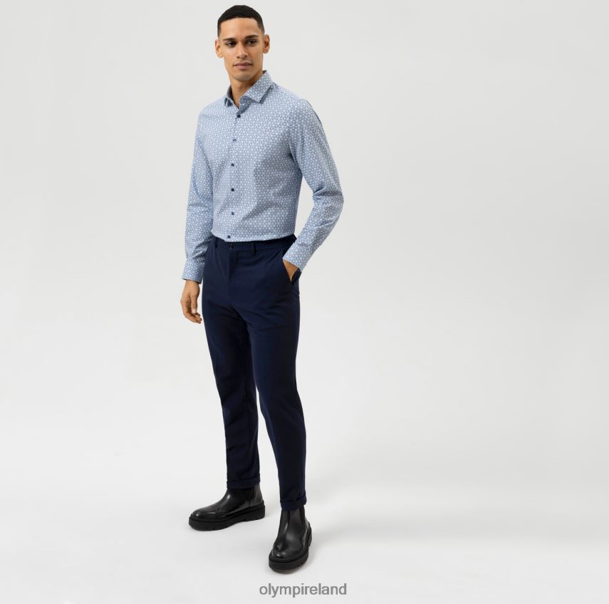 Clothing OLYMP Level Five 24/Seven Body Fit, Business Shirt, Modern Kent, Bleu 24L846736