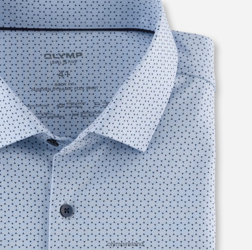 Clothing OLYMP Level Five 24/Seven Body Fit, Business Shirt, Modern Kent, Bleu 24L846740