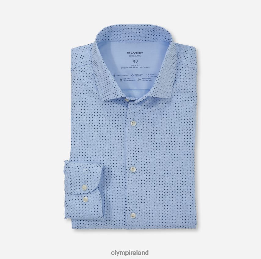 Clothing OLYMP Level Five 24/Seven Body Fit, Business Shirt, Modern Kent, Bleu 24L846832