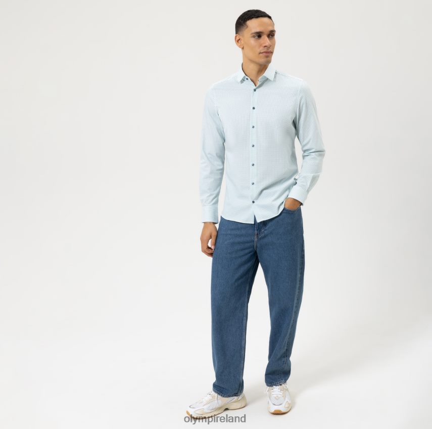 Clothing OLYMP Level Five 24/Seven Body Fit, Business Shirt, Modern Kent, Emerald 24L846598