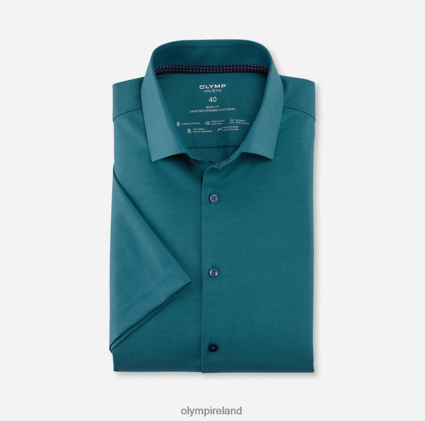 Clothing OLYMP Level Five 24/Seven Body Fit, Business Shirt, Modern Kent, Emerald 24L846738