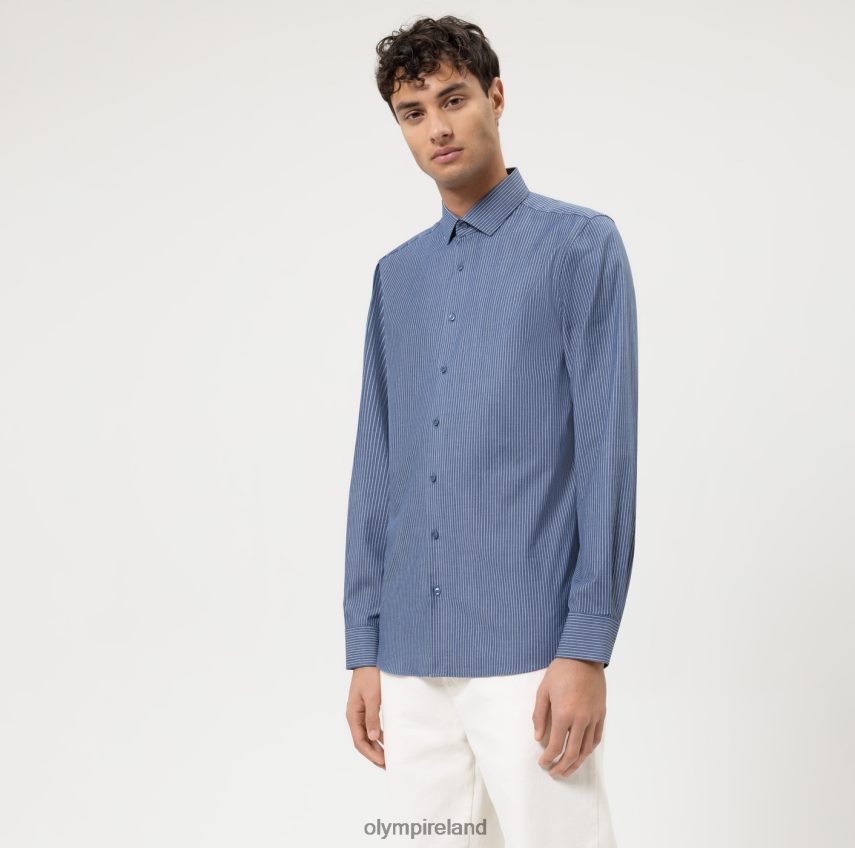 Clothing OLYMP Level Five 24/Seven Body Fit, Business Shirt, Modern Kent, Marine 24L846380