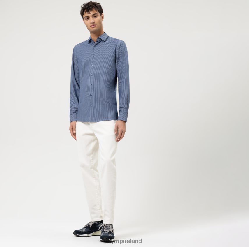 Clothing OLYMP Level Five 24/Seven Body Fit, Business Shirt, Modern Kent, Marine 24L846380