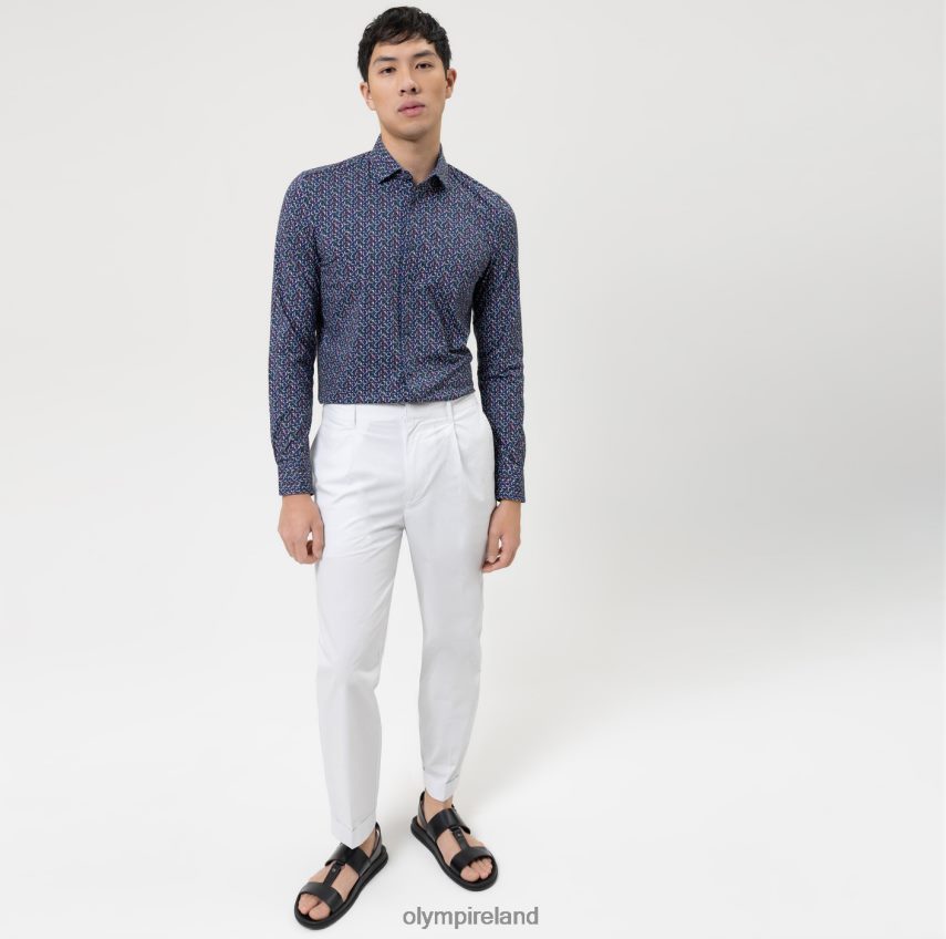 Clothing OLYMP Level Five 24/Seven Body Fit, Business Shirt, Modern Kent, Marine 24L846517