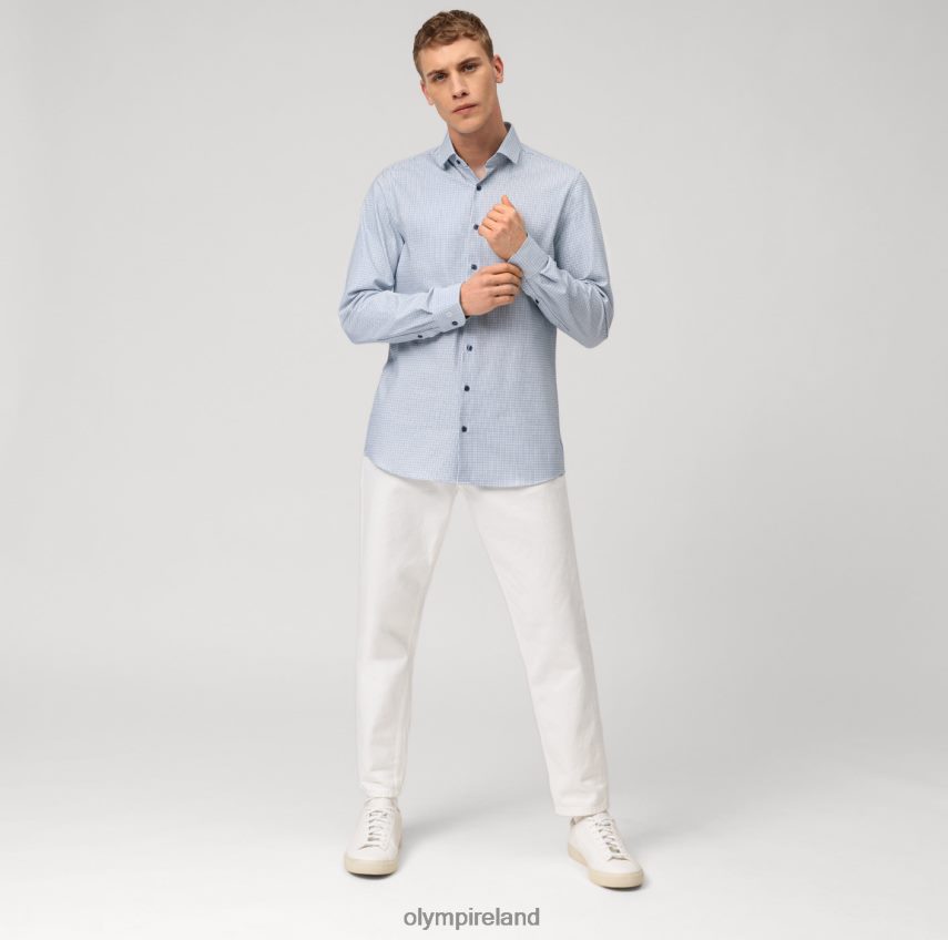 Clothing OLYMP Level Five 24/Seven Body Fit, Business Shirt, Modern Kent, Marine 24L846551