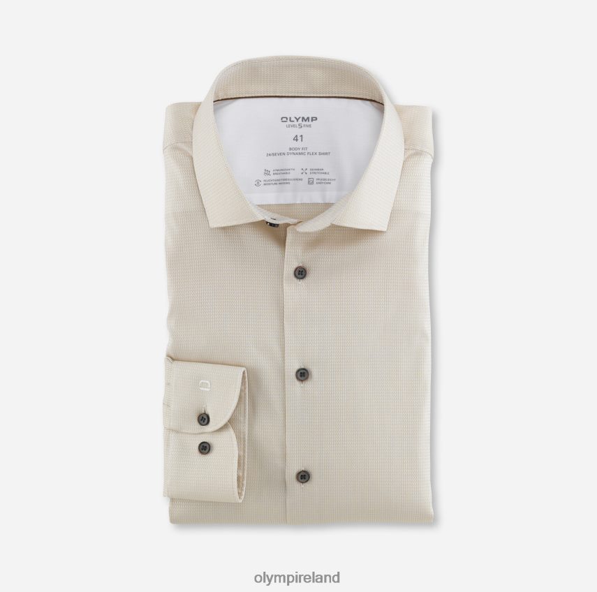Clothing OLYMP Level Five 24/Seven Body Fit, Business Shirt, Modern Kent, Natural 24L846821
