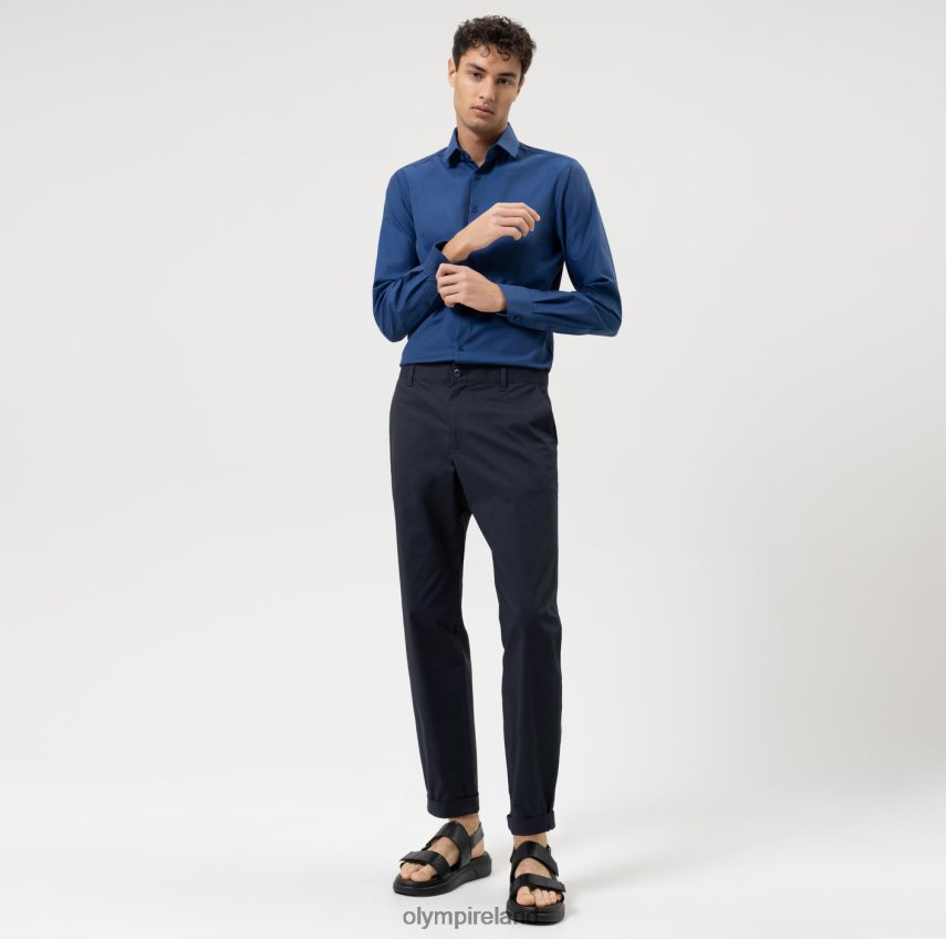 Clothing OLYMP Level Five 24/Seven Body Fit, Business Shirt, Modern Kent, Nuremberg Blue 24L846364