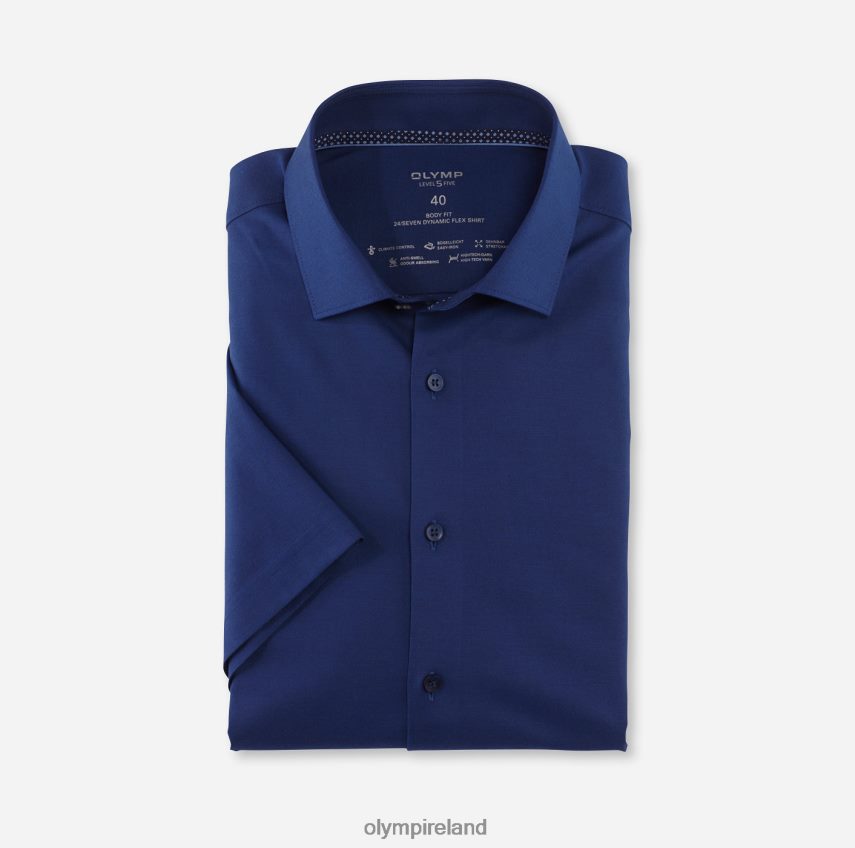 Clothing OLYMP Level Five 24/Seven Body Fit, Business Shirt, Modern Kent, Nuremberg Blue 24L846596