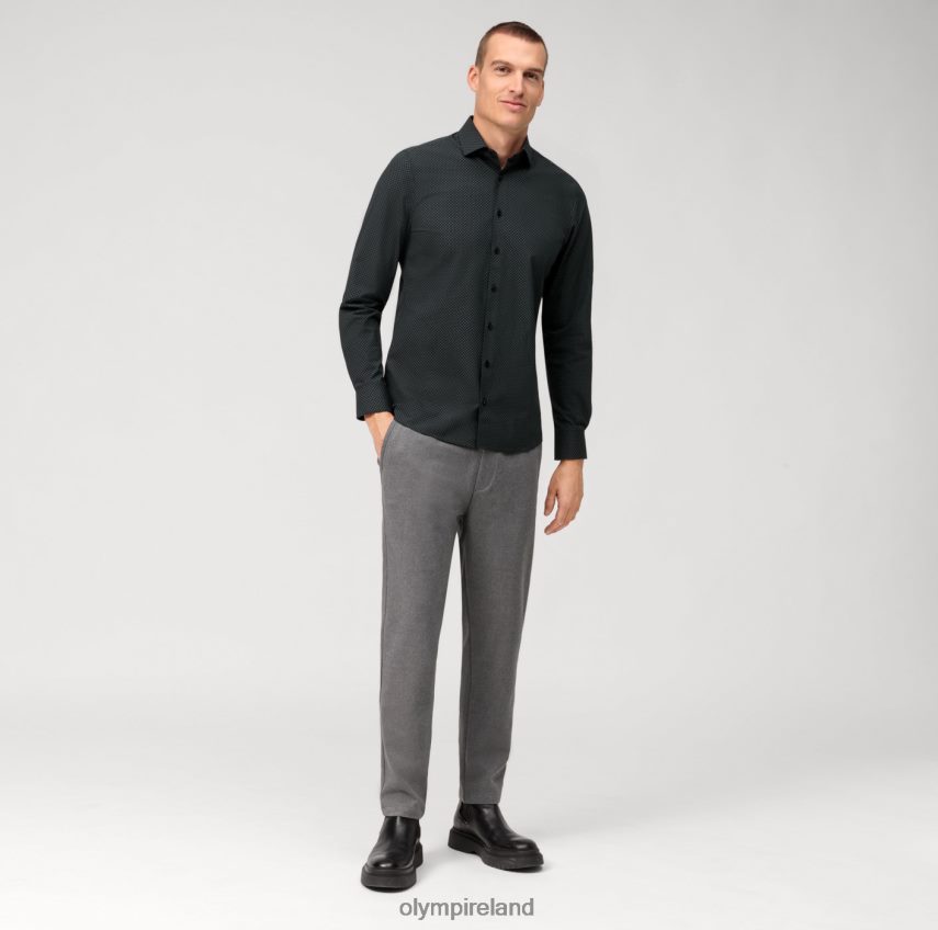 Clothing OLYMP Level Five 24/Seven Body Fit, Business Shirt, Modern Kent, Olive 24L846447