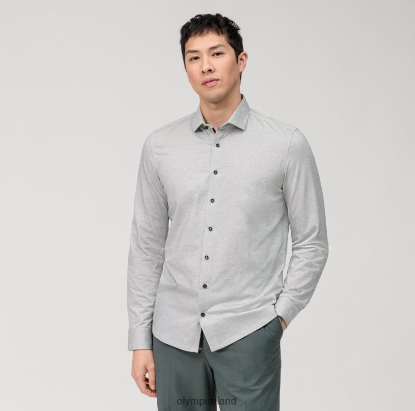 Clothing OLYMP Level Five 24/Seven Body Fit, Business Shirt, Modern Kent, Olive 24L846544