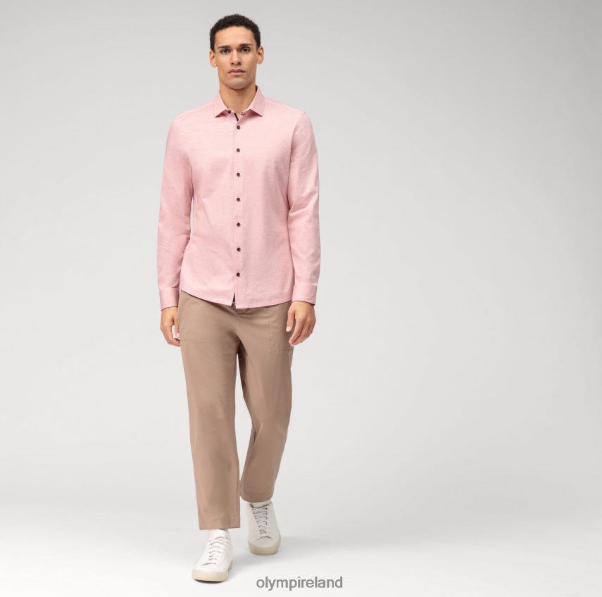 Clothing OLYMP Level Five 24/Seven Body Fit, Business Shirt, Modern Kent, Red 24L846466