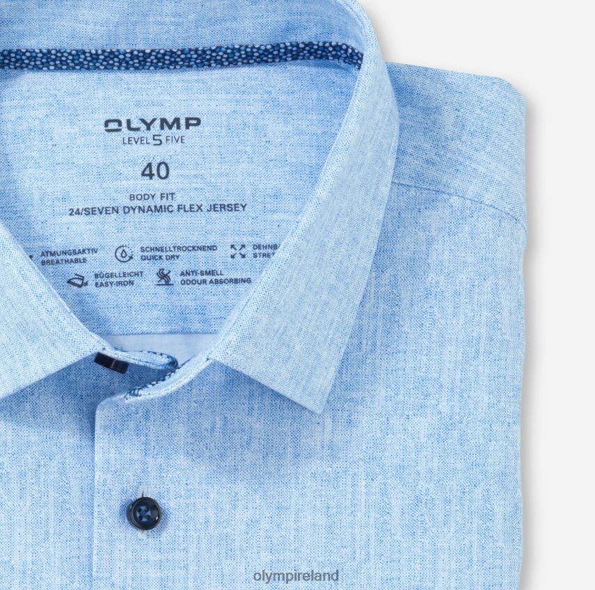 Clothing OLYMP Level Five 24/Seven Body Fit, Business Shirt, Modern Kent, Royal 24L846501