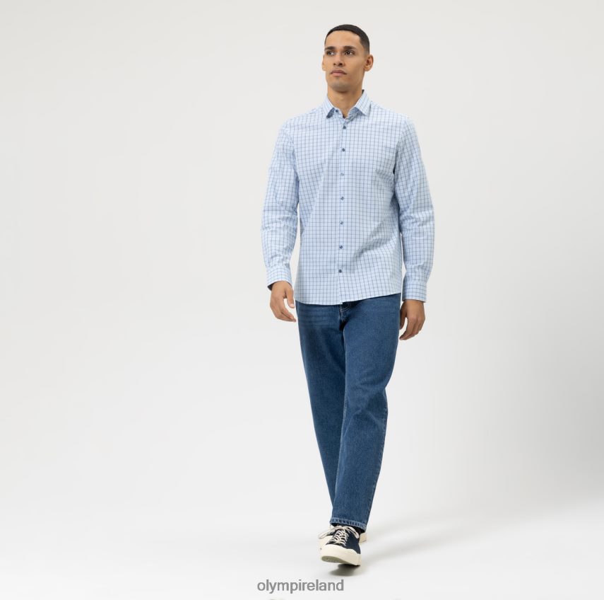 Clothing OLYMP Level Five 24/Seven Body Fit, Business Shirt, Modern Kent, Royal 24L846518