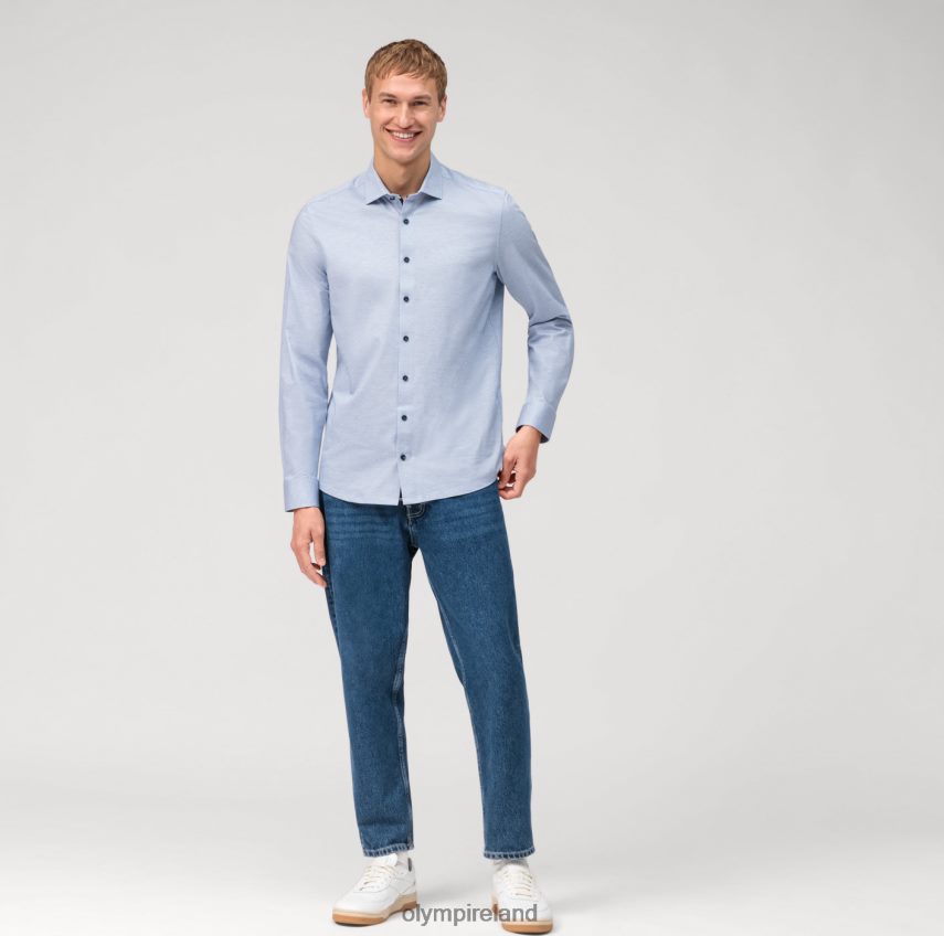 Clothing OLYMP Level Five 24/Seven Body Fit, Business Shirt, Modern Kent, Royal 24L846523