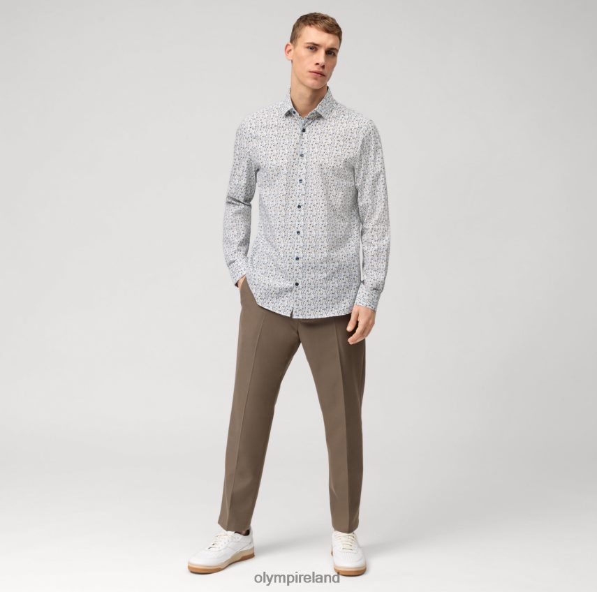 Clothing OLYMP Level Five 24/Seven Body Fit, Business Shirt, Modern Kent, Taupe 24L846580