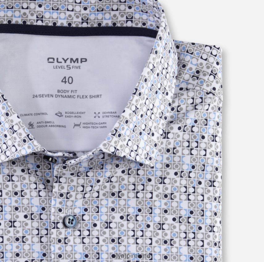 Clothing OLYMP Level Five 24/Seven Body Fit, Business Shirt, Modern Kent, Taupe 24L846671