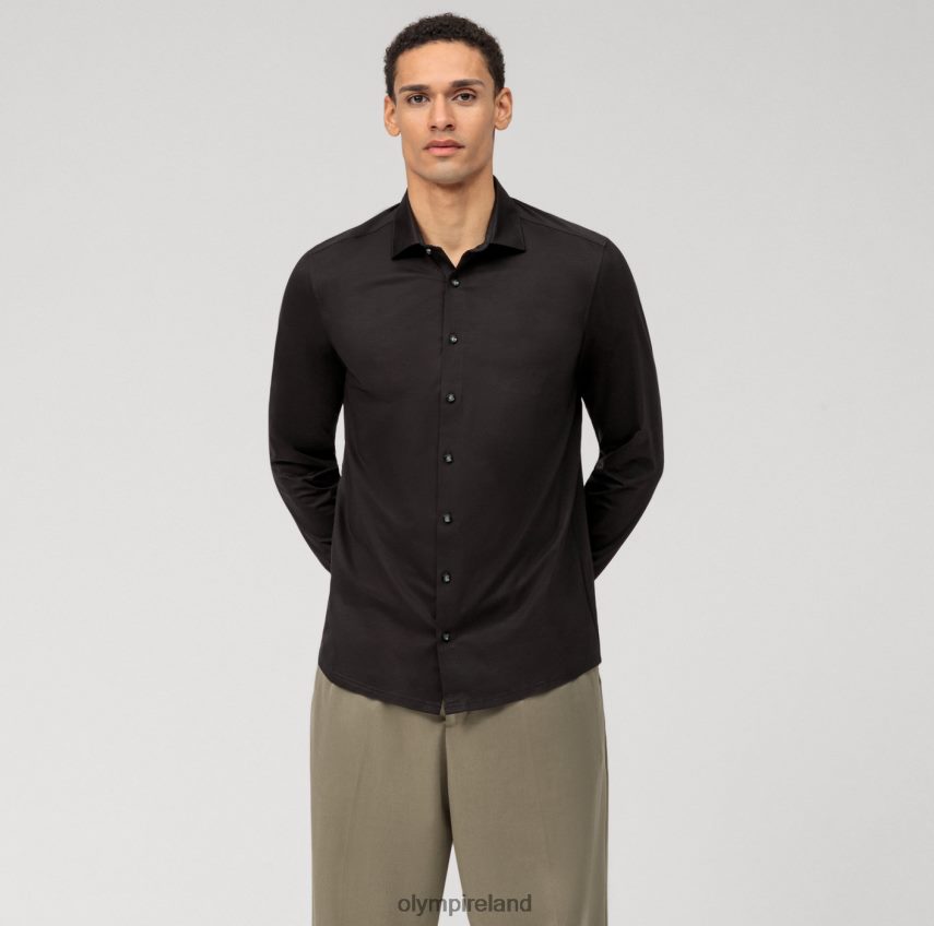Clothing OLYMP Level Five 24/Seven Body Fit, Business Shirt, New York Kent, Black 24L846389