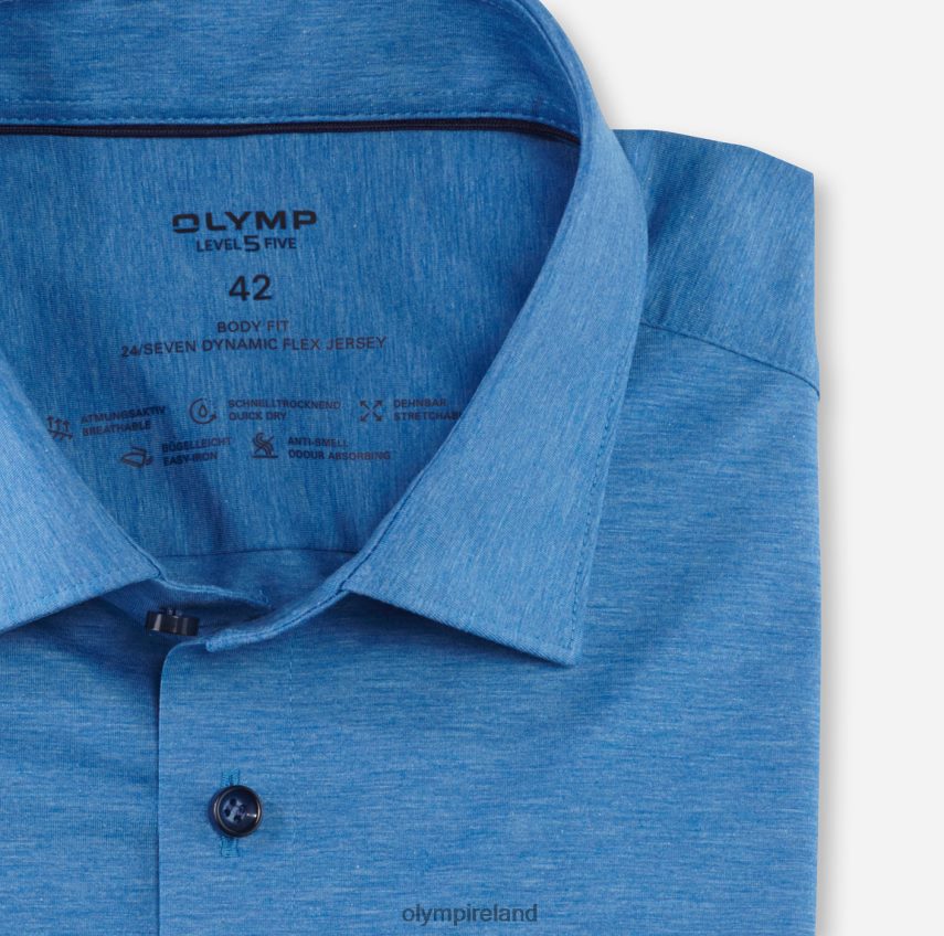 Clothing OLYMP Level Five 24/Seven Body Fit, Business Shirt, New York Kent, Blue 24L846695