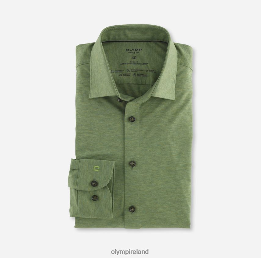 Clothing OLYMP Level Five 24/Seven Body Fit, Business Shirt, New York Kent, Crystal Green 24L846722