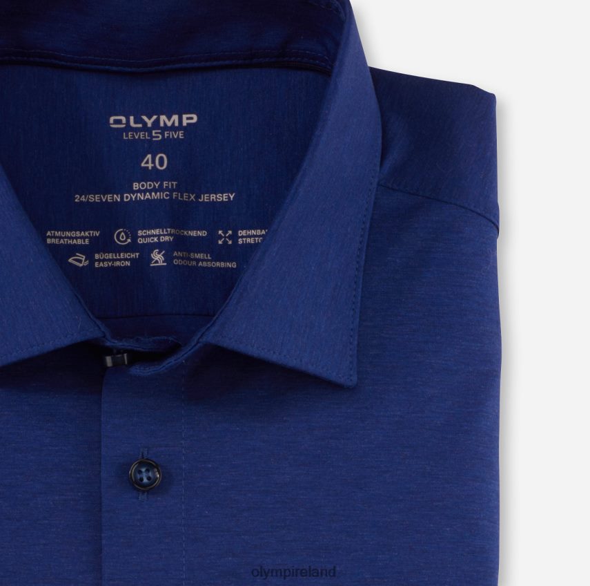 Clothing OLYMP Level Five 24/Seven Body Fit, Business Shirt, New York Kent, Royal 24L846514