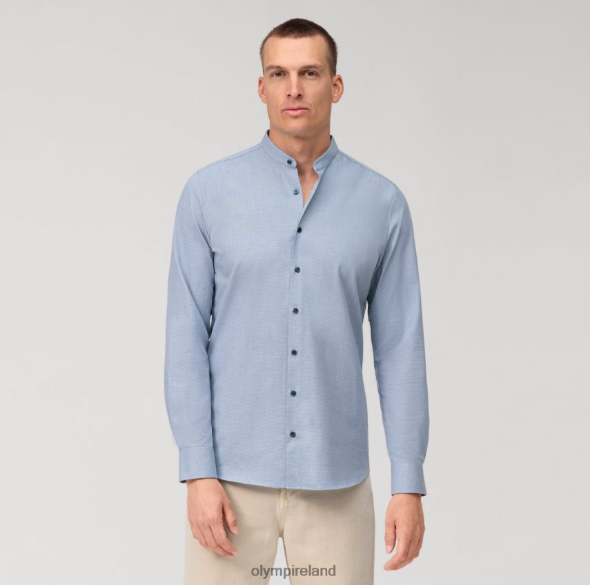 Clothing OLYMP Level Five 24/Seven Body Fit, Business Shirt, Stand-Up Collar, Bleu 24L846434