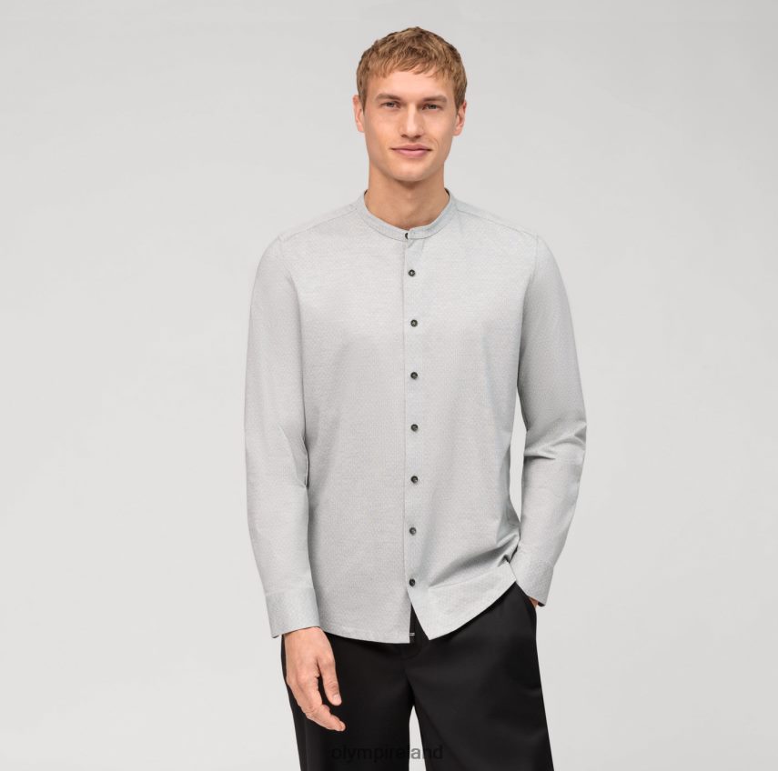 Clothing OLYMP Level Five 24/Seven Body Fit, Business Shirt, Stand-Up Collar, Olive 24L846533