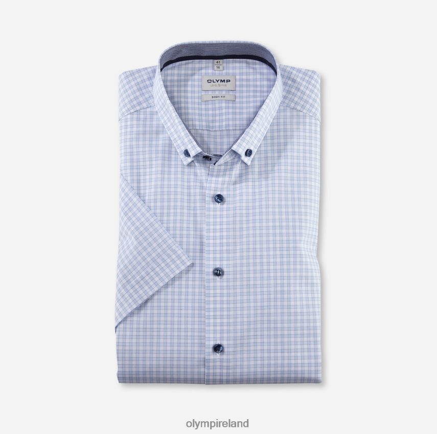 Clothing OLYMP Level Five Body Fit, Business Shirt, Button-Down, Bleu 24L846601