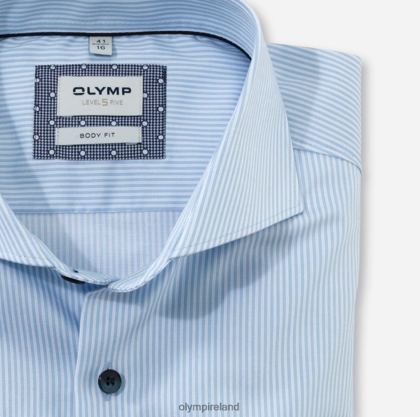 Clothing OLYMP Level Five Body Fit, Business Shirt, Cutaway, Bleu 24L846342